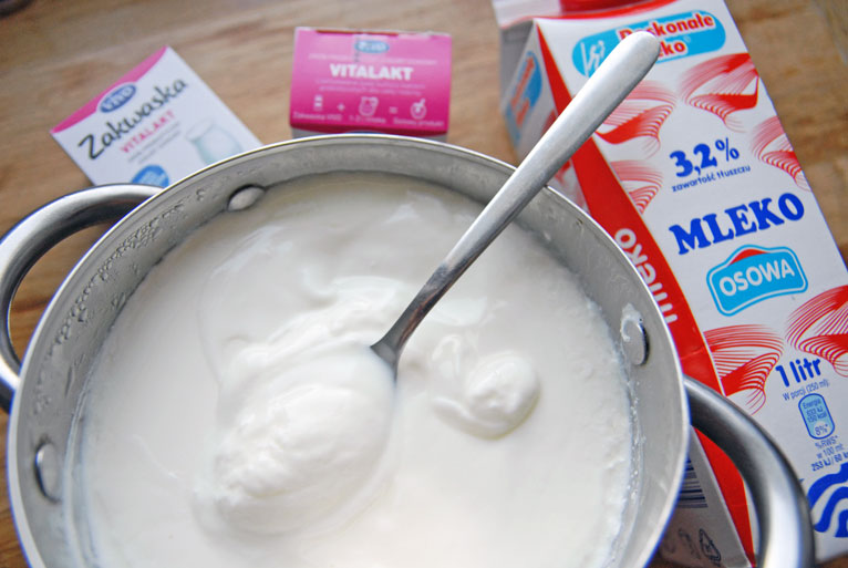 jogurt domowy z mleka OSOWA 3,2 % i Zakwaski VITALAKT