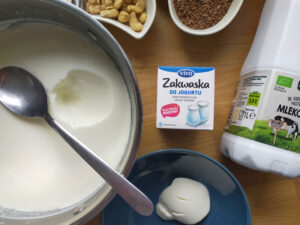 jogurt domowy na mleku z dyskontów